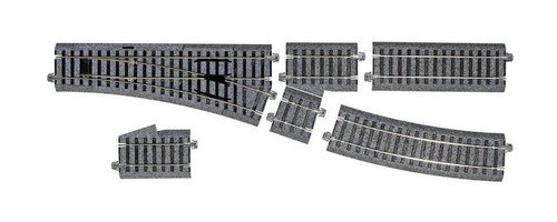 Kato 2-853 HO Scale Right Turnout with 550mm (21 5/8) Radius Curve NEW