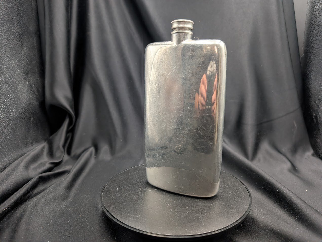 Vintage James Dixon & Sons Sheffield Pewter Hip Flask 17 oz Model 72 England