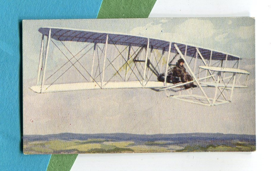 1938 A. & M. WIX SPEED THOUGH THE AGES TOBACCO CARD #64 WRIGHT'S FLYING MACHINE