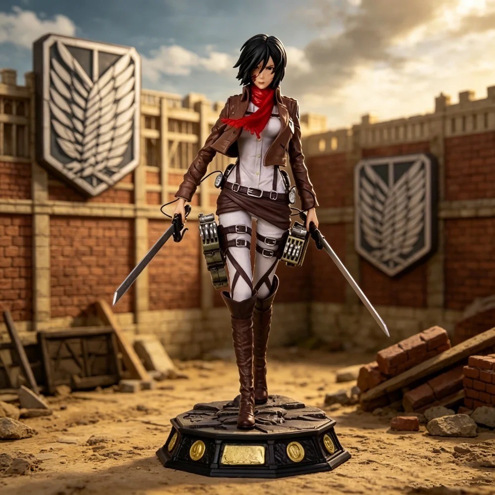 Mikasa Ackerman Statue Attack On Titan 30CM PVC Display Model Collector Figure