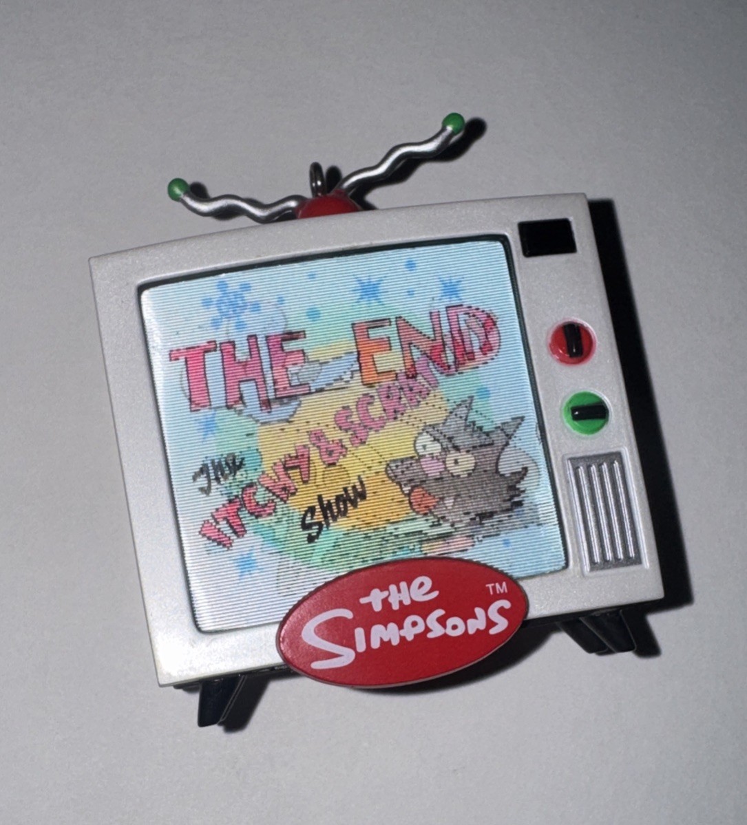 The Itchy and Scratchy Show Simpsons TV Carlton LITTLE Treasures Ornament