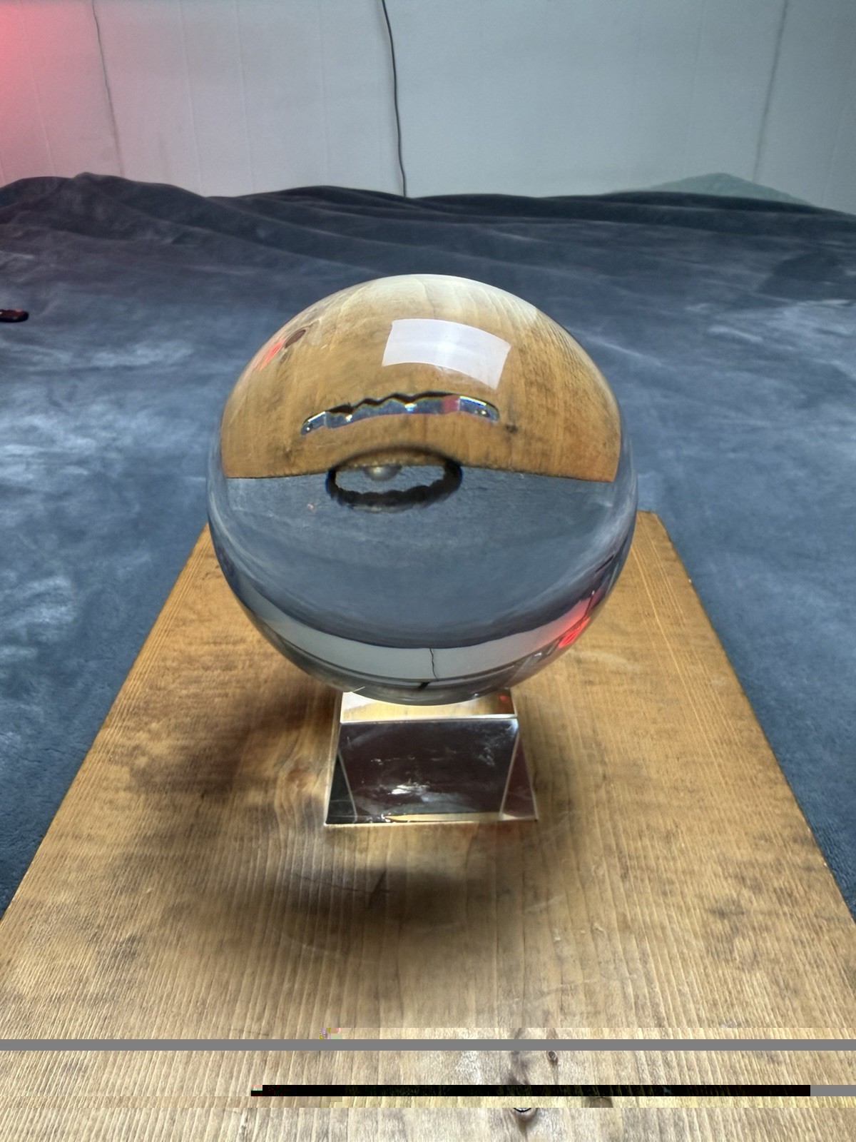 Vintage Large Clear Crystal Ball 9” / 18” Circumference Over 9 Pounds Very Nice