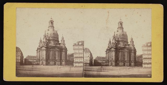 Photo:Dresden Saxony Germany Frauenkirche 1860s Stereoview Church Square