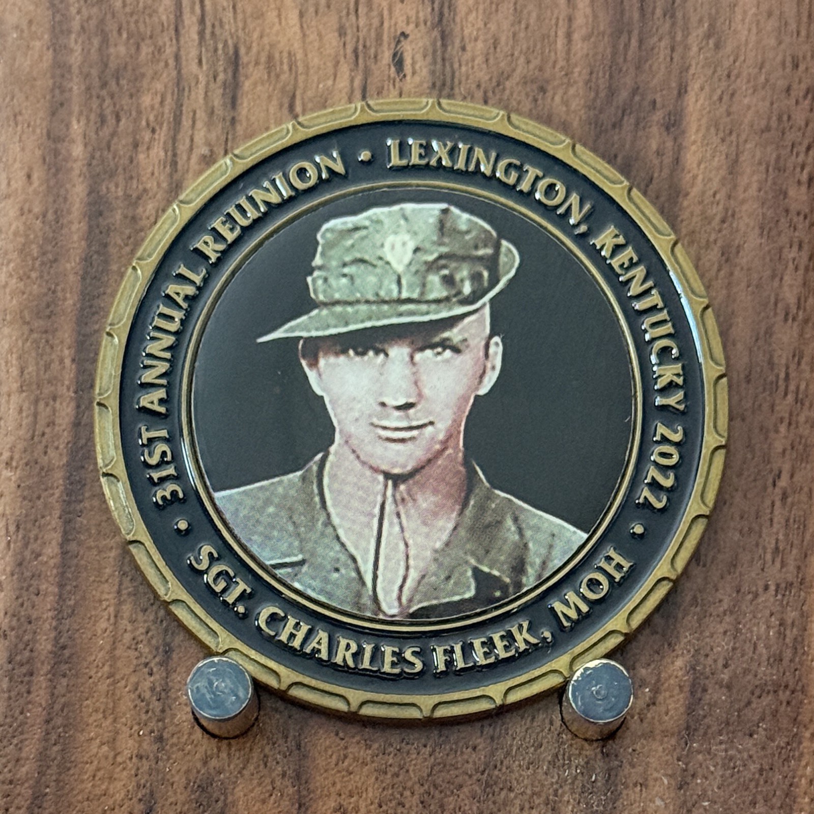 27th Infantry Regiment Sgt Charles Fleek MOH Reunion Challenge Coin  1#43