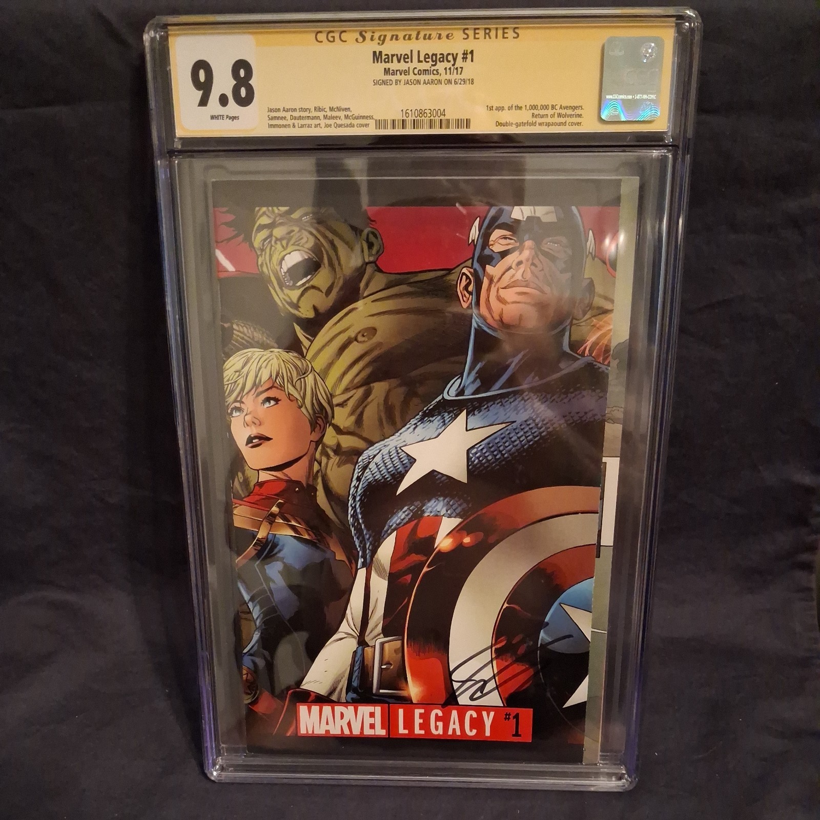 Marvel Legacy #1 SS 9.8 Signed by Jason Aaron Marvel Legacy #1 SS 9.8 Signed by Jason Aaron