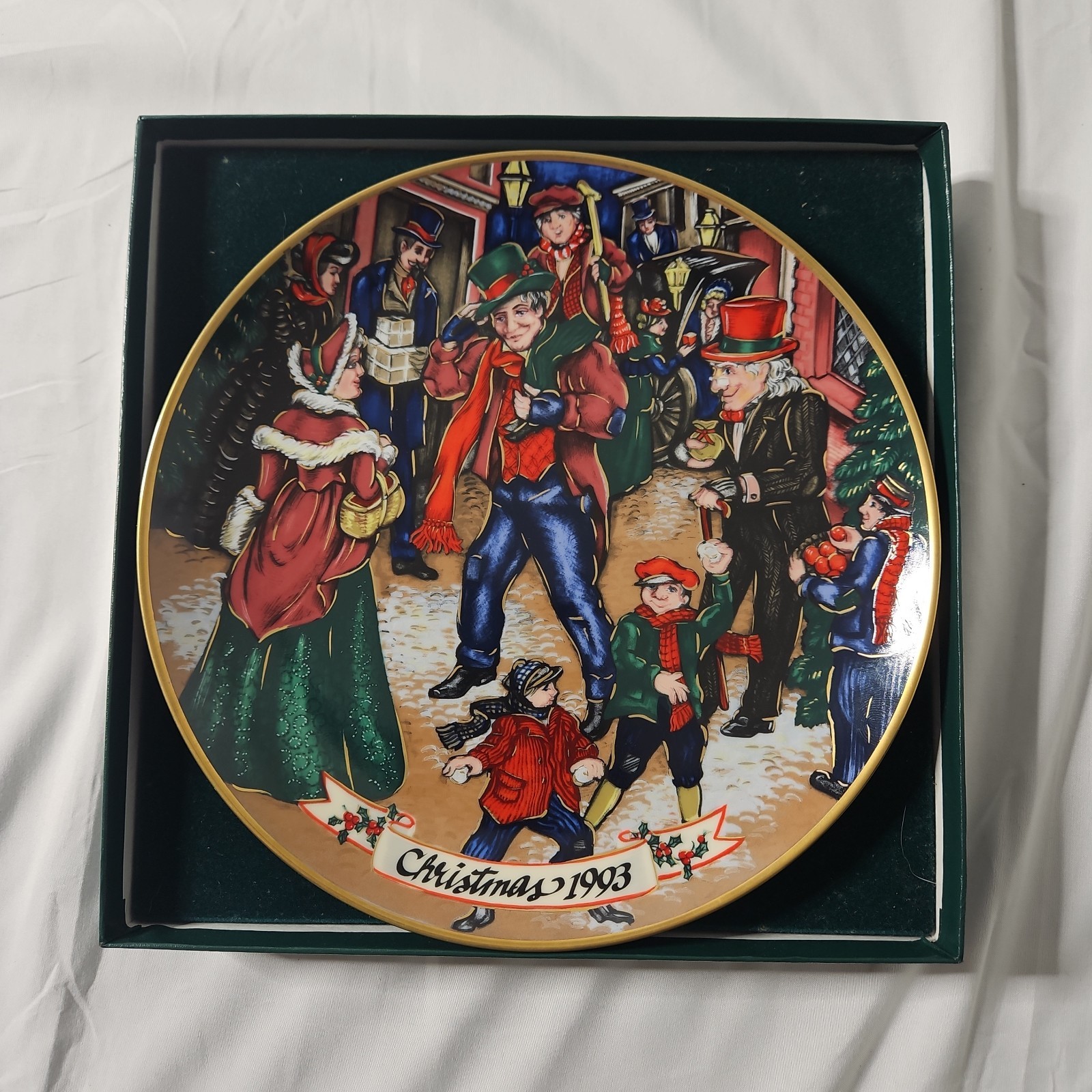Fitz & Floyd 1993 Dickens Christmas Plate \