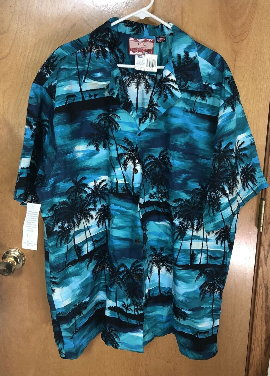 RJH Handcrafted In Honolulu 3XL NWT Hawaiian Shirt