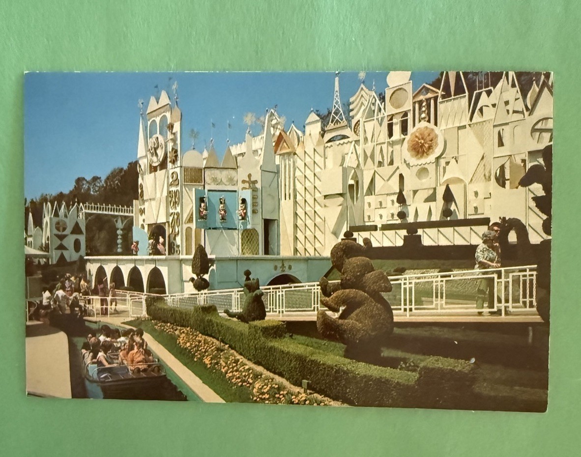 c1960's It’s A Small World Ride, Disneyland California Vintage Postcard