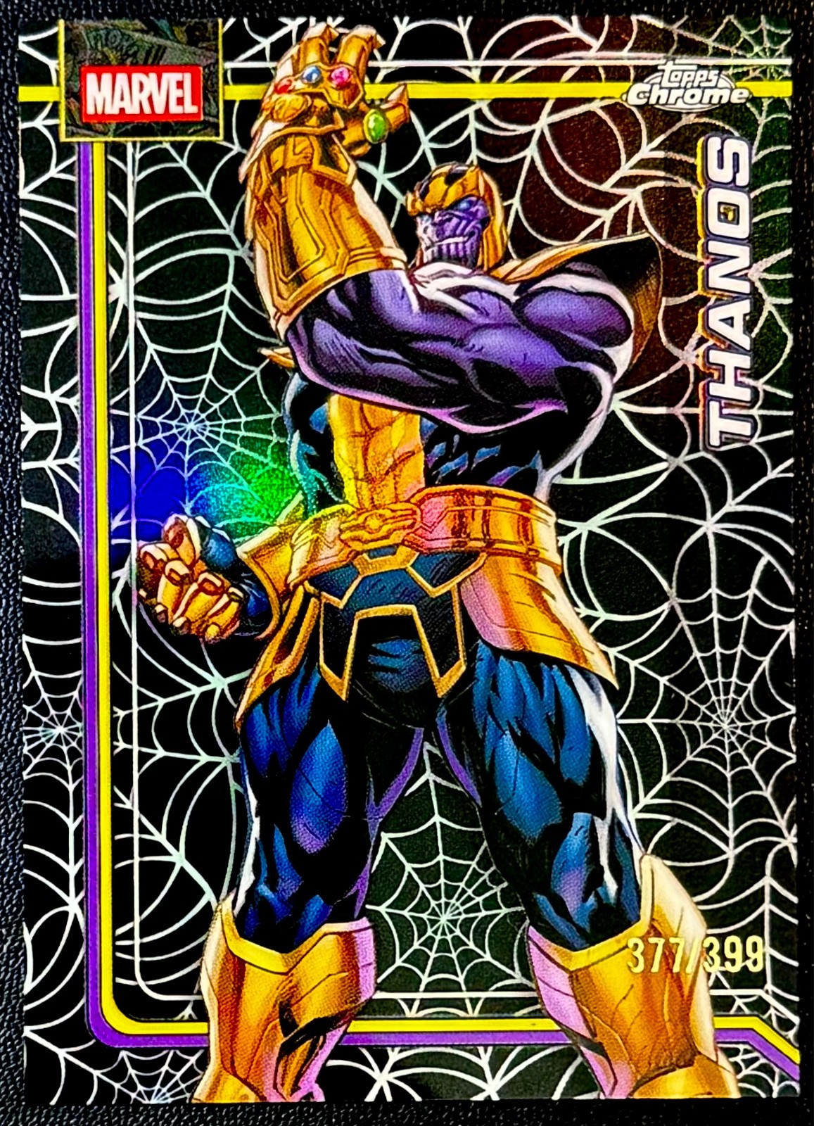 2026 Topps Chrome Marvel THANOS /399 - Spider Web Refractor #174