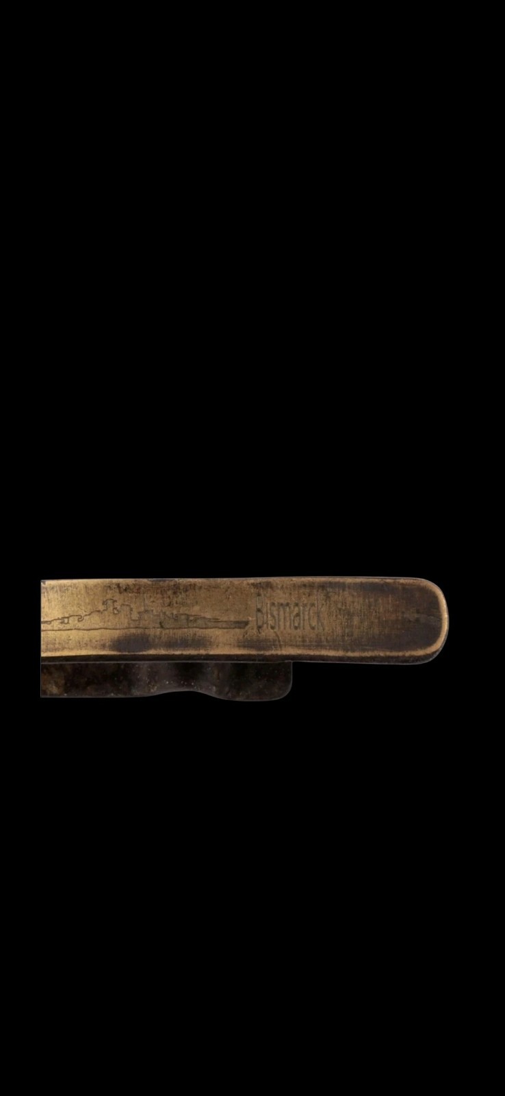 Unique Antique WWII Central European Europe Bismarck Tie Clip rare German Unique Antique WWII Central European Europe Bismarck Tie Clip rare German