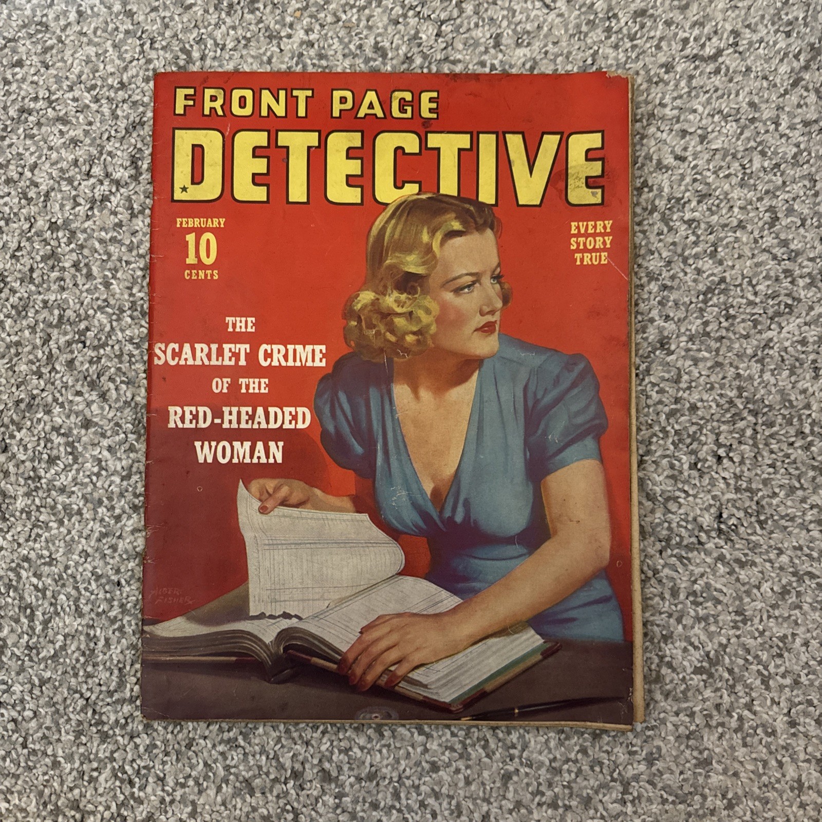 Front Page Detective Mag Feb 1940 : The Scarlett Crime of The Red-Headed Woman Front Page Detective Mag Feb 1940 : The Scarlett Crime of The Red-Headed Woman