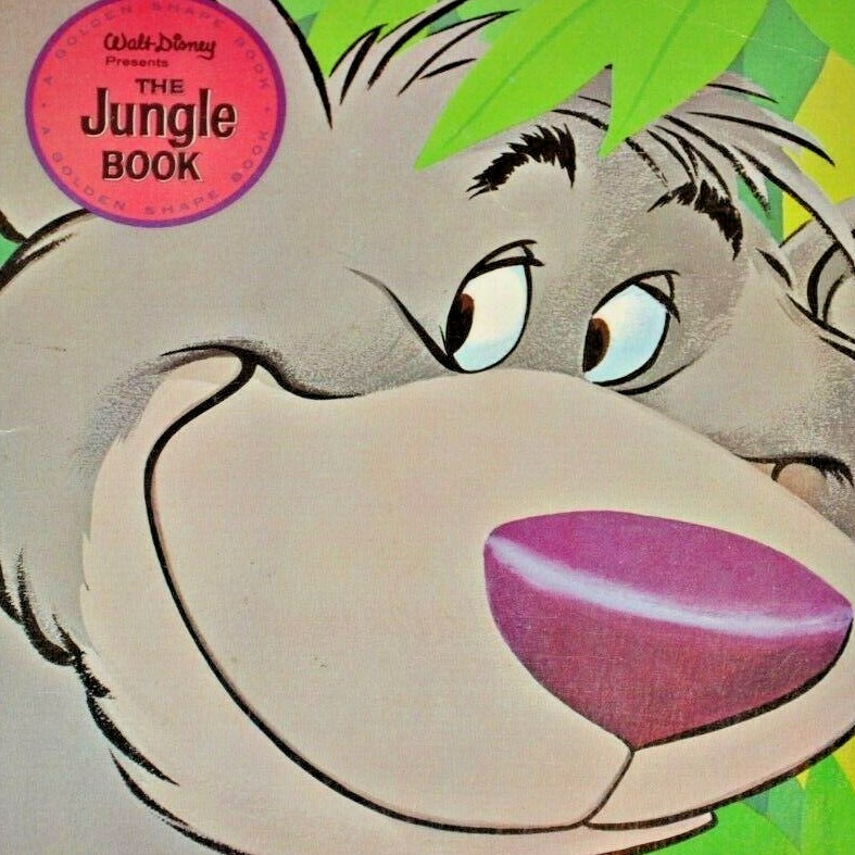 1967 Walt Disney THE JUNGLE BOOK Golden Shape Press USA Vintage