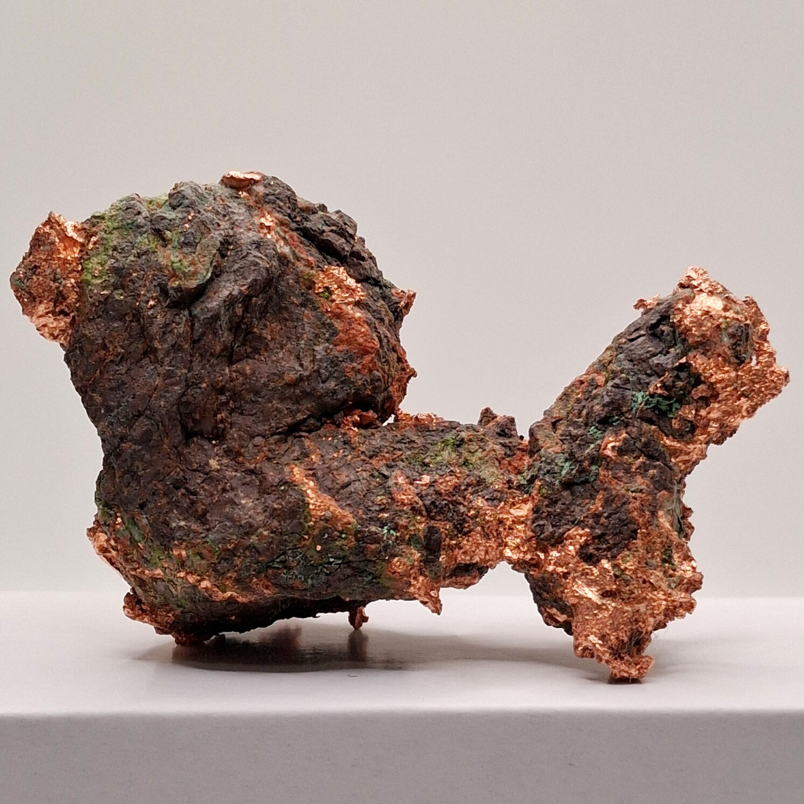 Large Native Copper with Chrysocolla raw copper natural michigan copper specimen