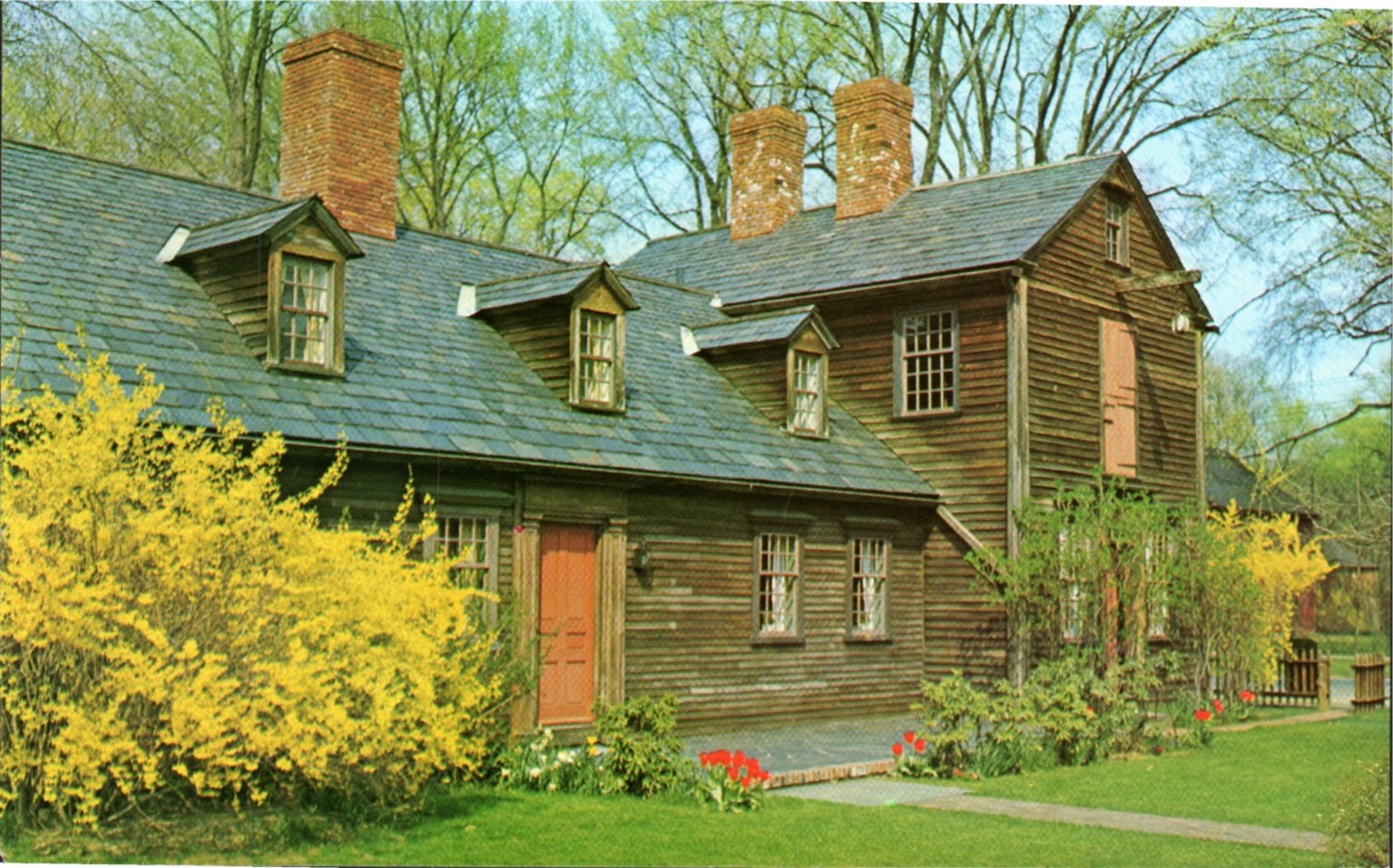 Old Deerfield MA Historic House Yankee Magazine Postcard John Vondell Photo