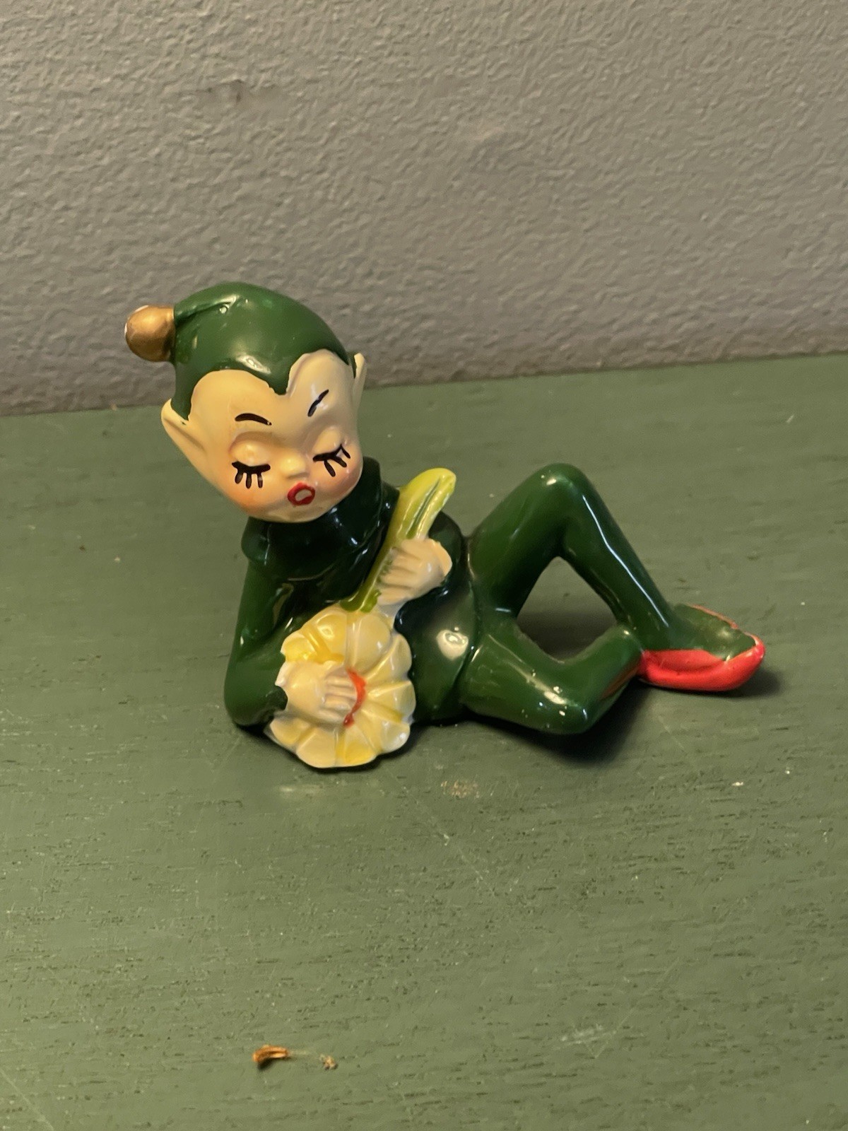 VTG  2 Criterion Ceramic Elves Pixies Gnomes Playing Flowers