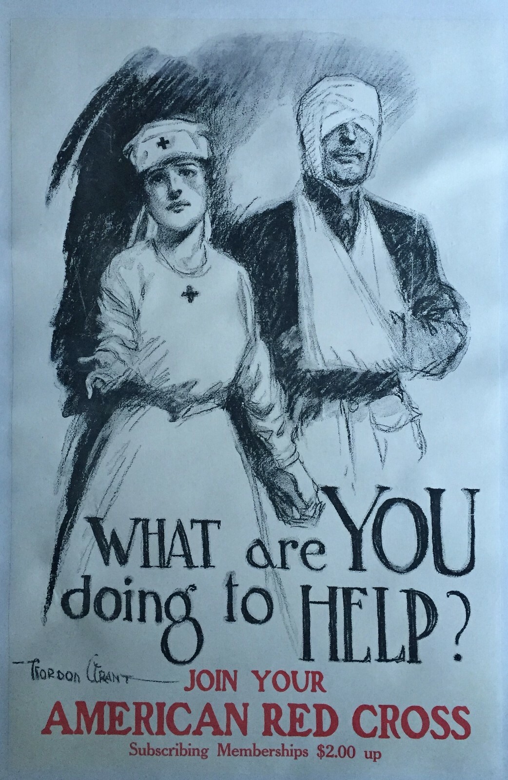First World War 1918 American Red Cross Original Poster First World War 1918 American Red Cross Original Poster