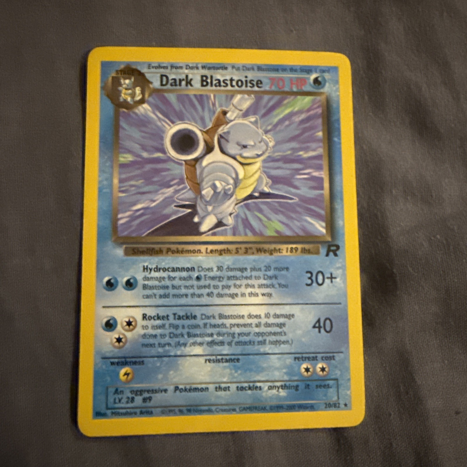 Dark Blastoise 20/82 Pokemon Trading Card Game Team Rocket LP