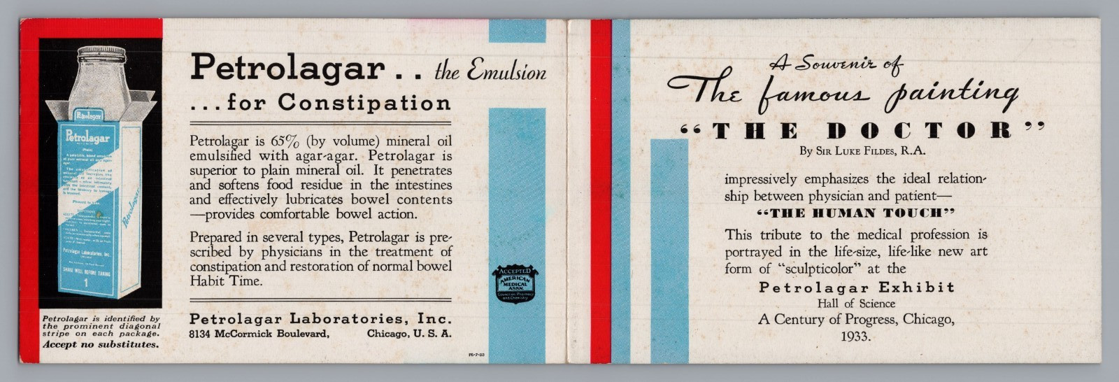 1933 Hall of Science Chicago World's Fair Souvenir The Doctor Ephemera