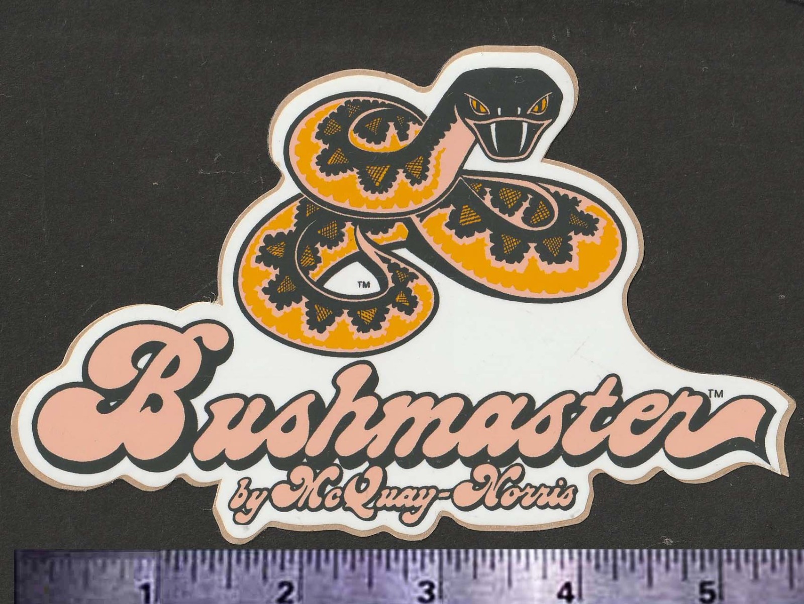 BUSHMASTER McQuay Norris - Original Vintage 1970’s Racing Decal/Sticker