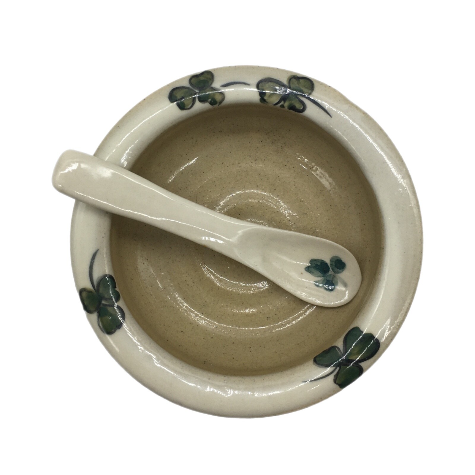 O Neil Bunratty Mini Irish Shamrock Dish Spoon Hand Painted Ireland Art Pottery O Neil Bunratty Mini Irish Shamrock Dish Spoon Hand Painted Ireland Art Pottery