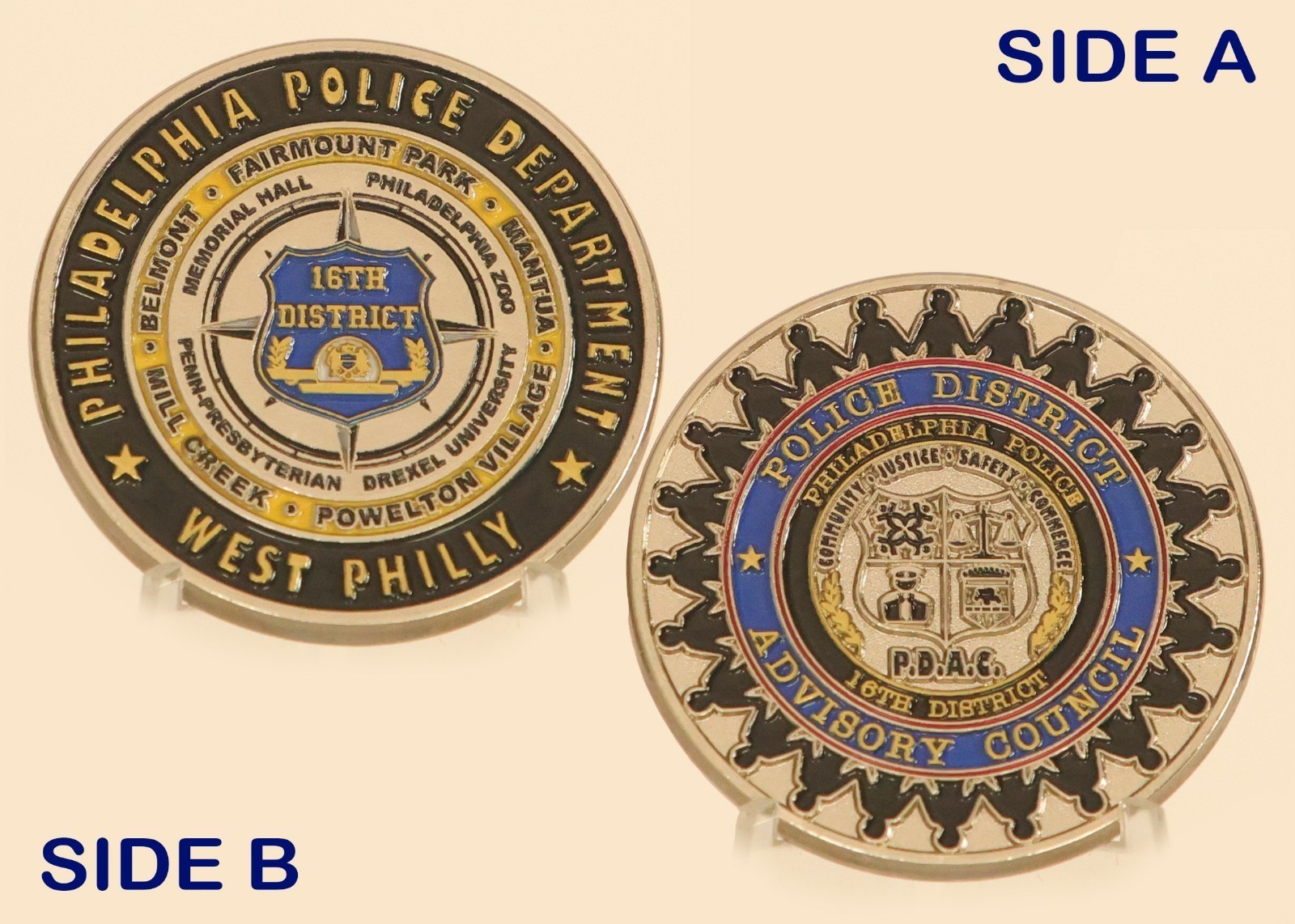 Philadelphia Police 16th District Challenge Coin  1#2