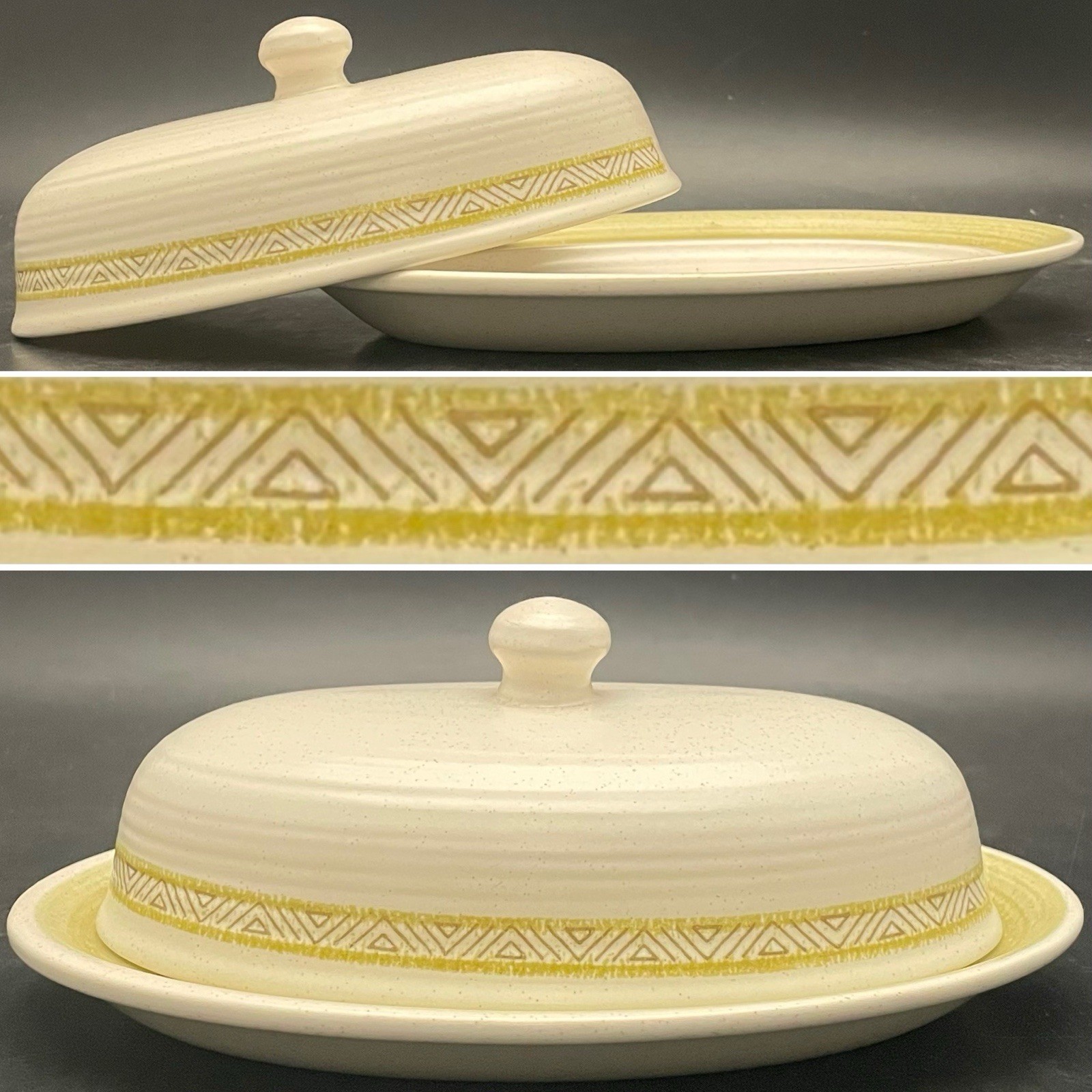 Franciscan Interpace Earthenware Hacienda Oval Butter Dish 1964-1983 Made in USA