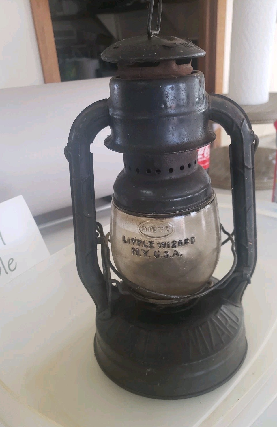 Dietz Little Wizard #30 Cold Blast Lantern w/ Embossed Globe N.Y. USA 1930s–40s