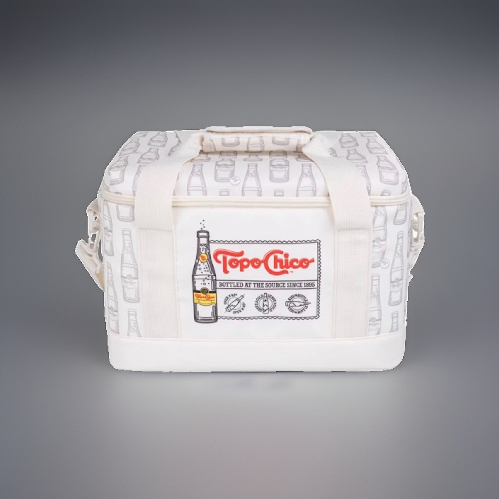 Topo Chico Insulated Lunch Tote Bag Soft Cooler Zipper Top Handle & Strap New Topo Chico Insulated Lunch Tote Bag Soft Cooler Zipper Top Handle & Strap New