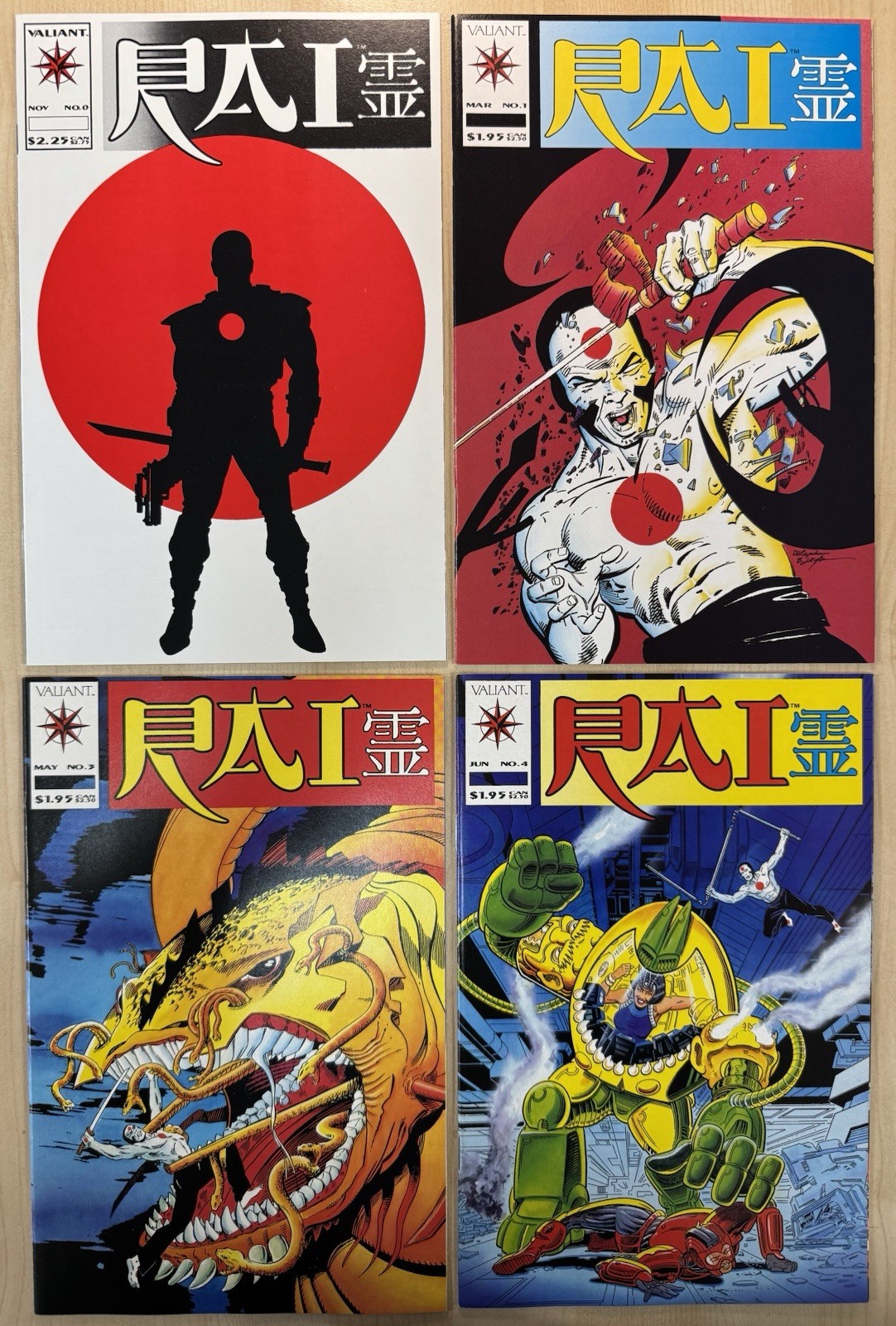 NM/NM+ Lot Key Valiant Comics 1993 Rai #0 1 3 4 (3 & 4 low print run, rare high) NM/NM+ Lot Key Valiant Comics 1993 Rai #0 1 3 4 (3 & 4 low print run, rare high)
