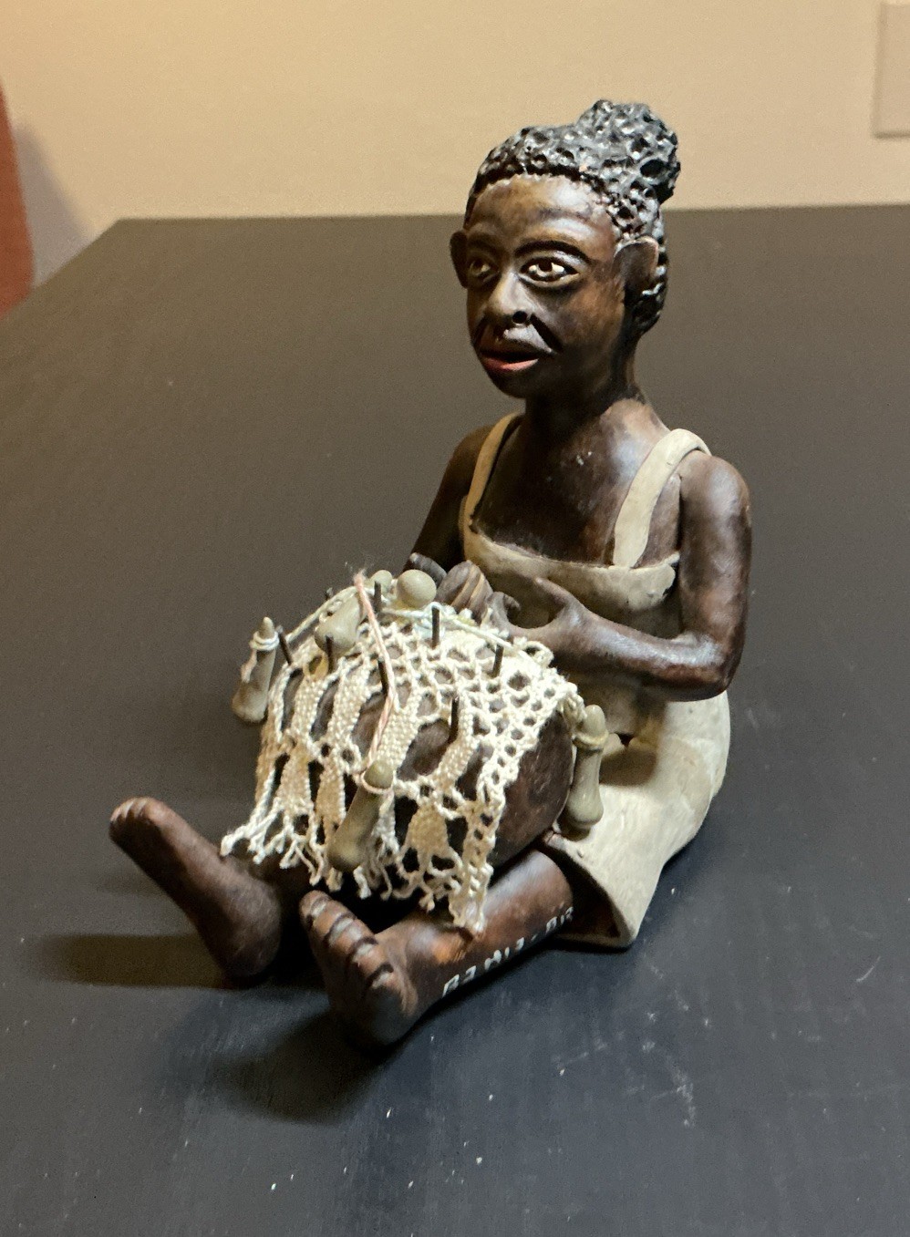 Vintage Brazilian Clay Figurine Of A Woman From Bahia …5.5”tall