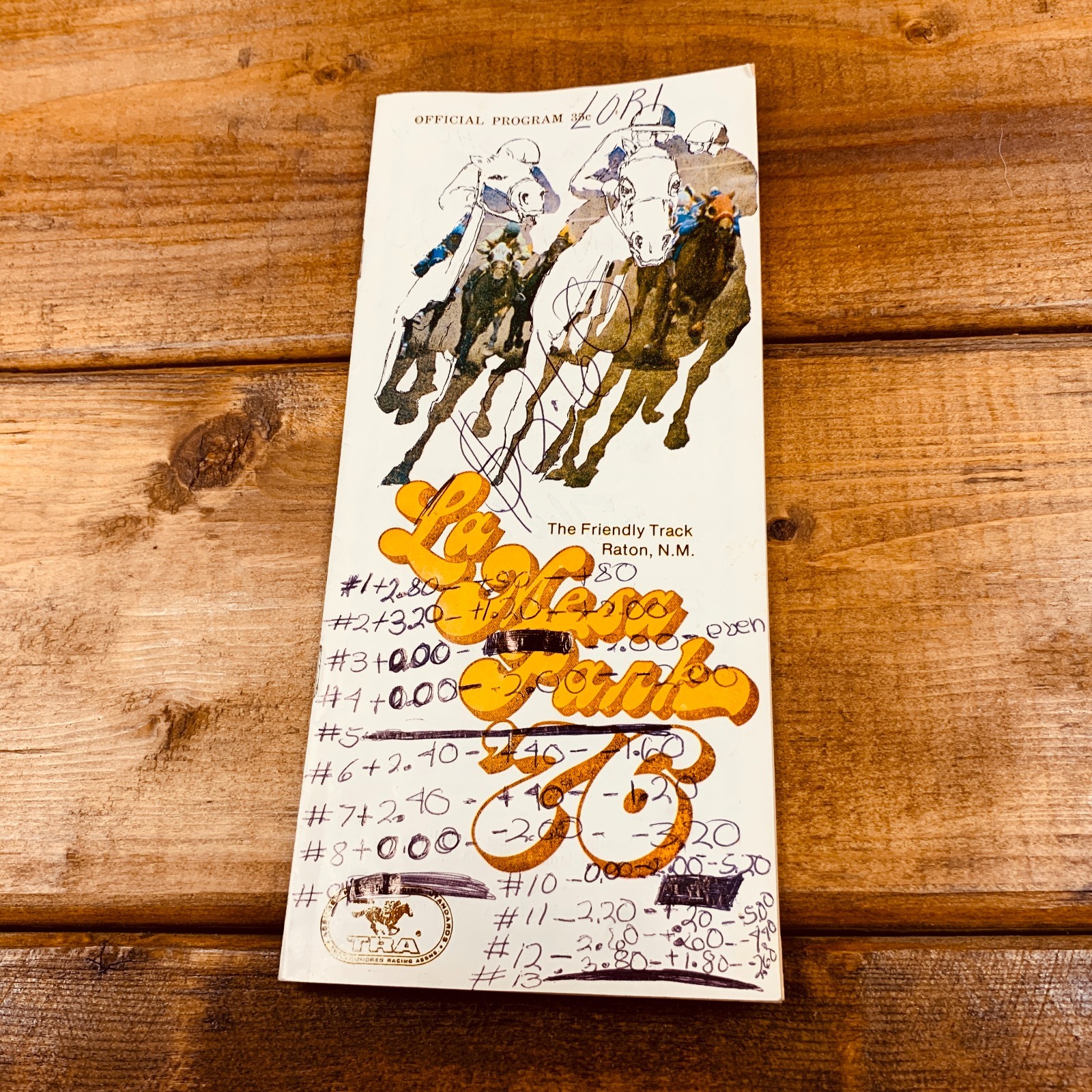 Vintage 1976 La Mesa Park Raton NM Horse Racing Program - Bicentennial Cover