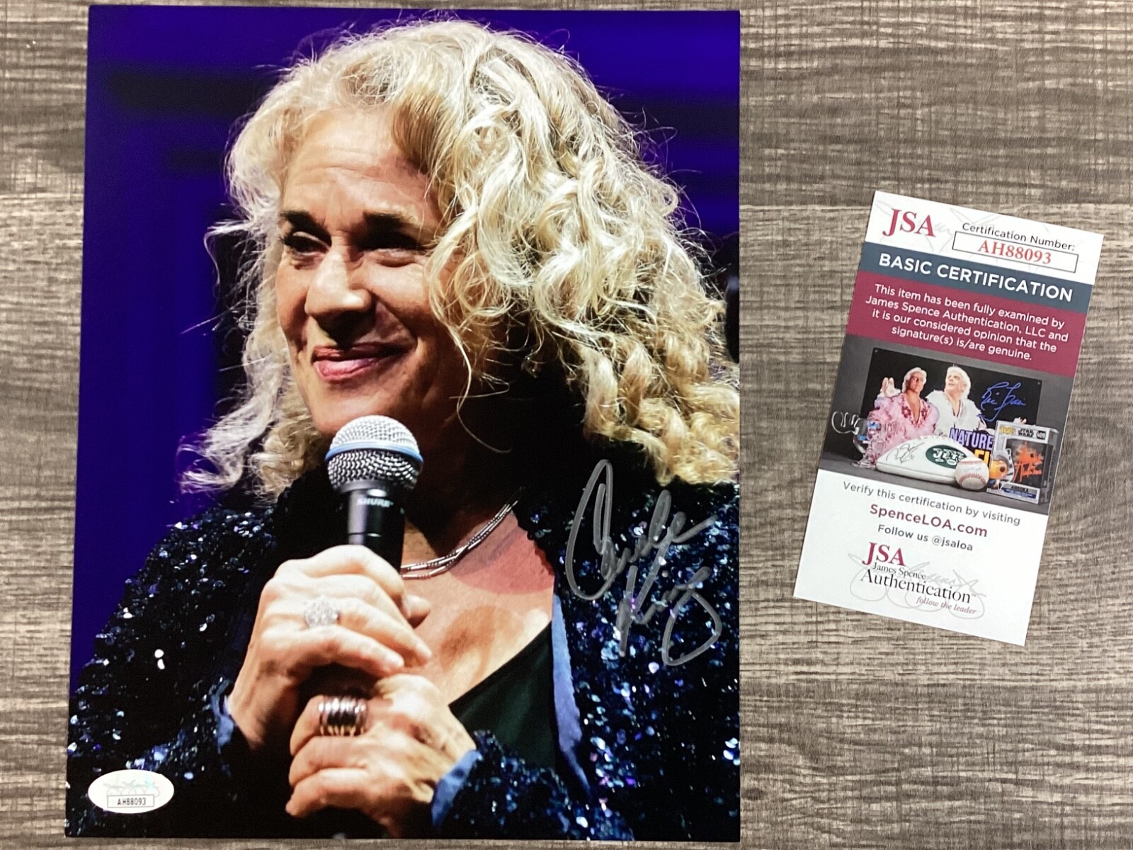 (SSG) Legendary Singer, Songwriter Carole King Signed 8X10 Color Photo - JSA COA