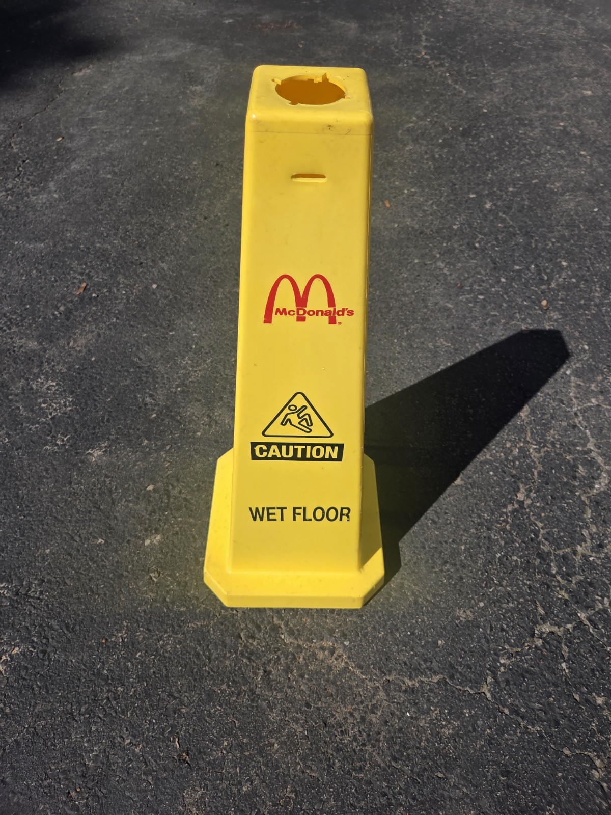 Vintage McDonald\'s Yellow Wet Floor Sign 26\
