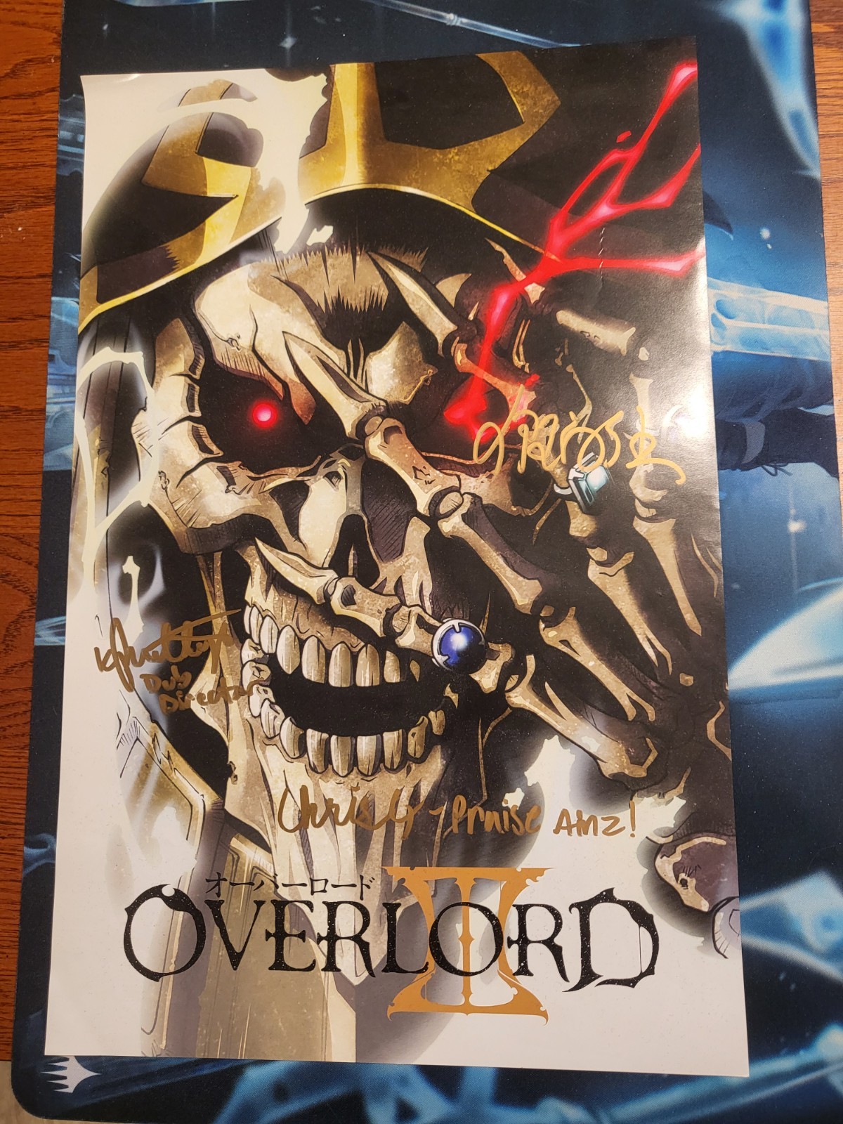 Overlord III anime promotional autographed signed poster