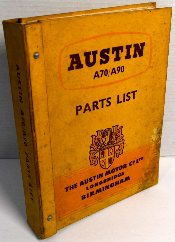 Austin A70 & A90 Factory Parts List - Manual Dec 1959 AKD1086 *GOOD+*