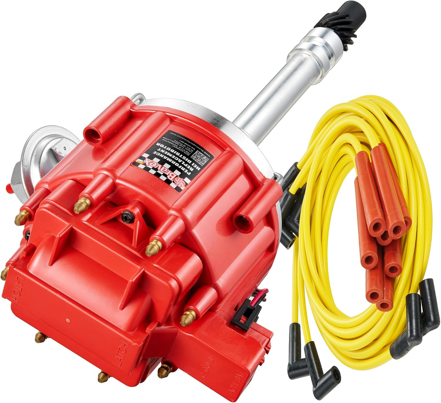 HEI Distributor 65K Coil with Spark Plug Wires 9000RPM, HEI Distributor for Chev