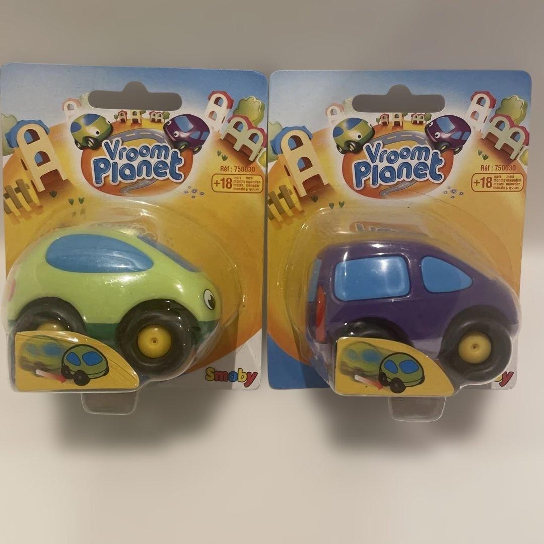 Rare Smoby Vroom Planet minicar set of 2 unopened
