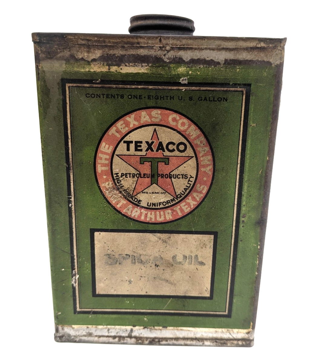 Vtg 1910s Texaco 1/8 Gal Tin Green Port Arthur Variant Red Star Logo Rare Oil Vtg 1910s Texaco 1/8 Gal Tin Green Port Arthur Variant Red Star Logo Rare Oil