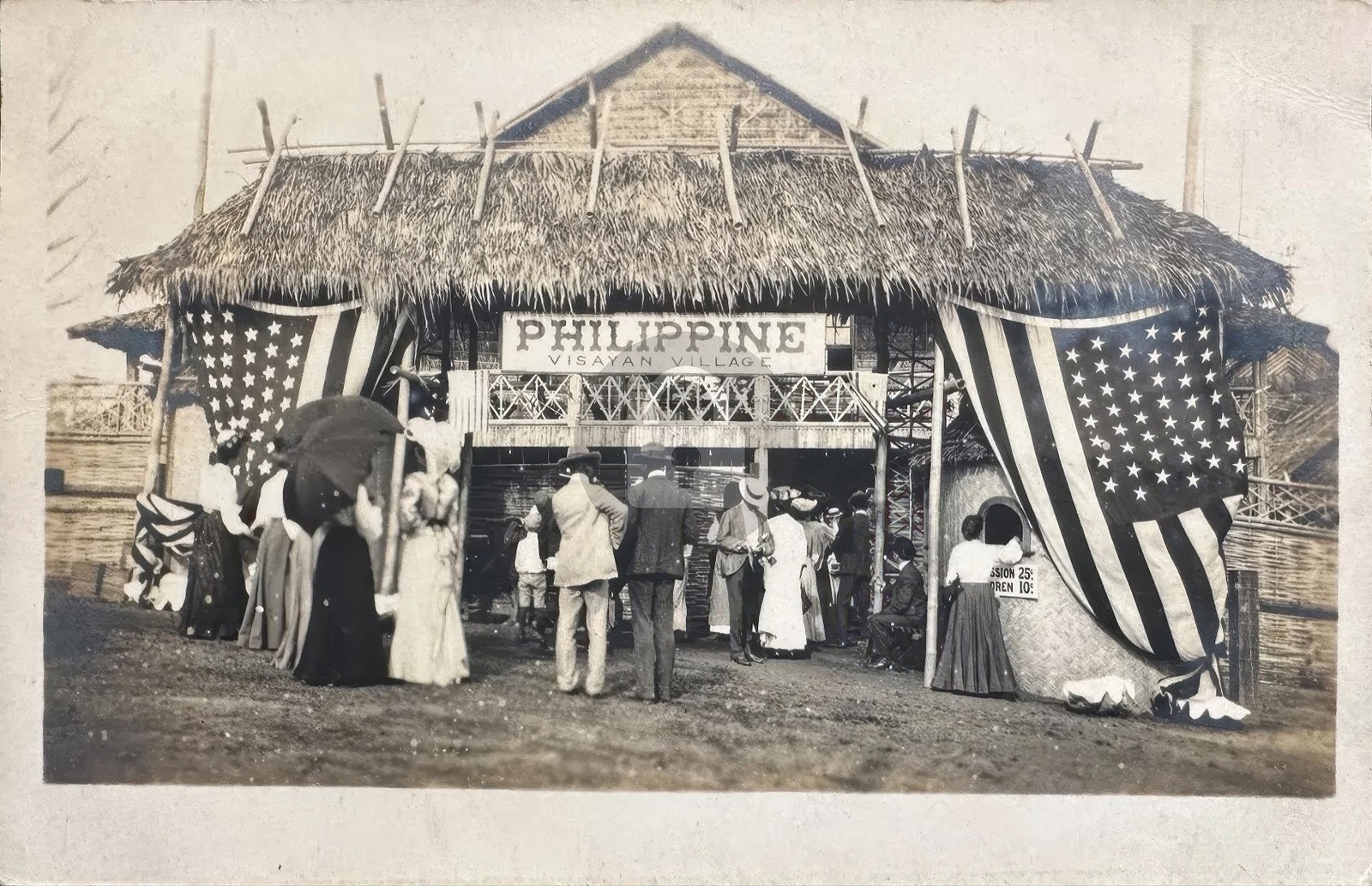 1904 St Louis World\'s Fair Philippine Village RPPC Photo Postcard COPY