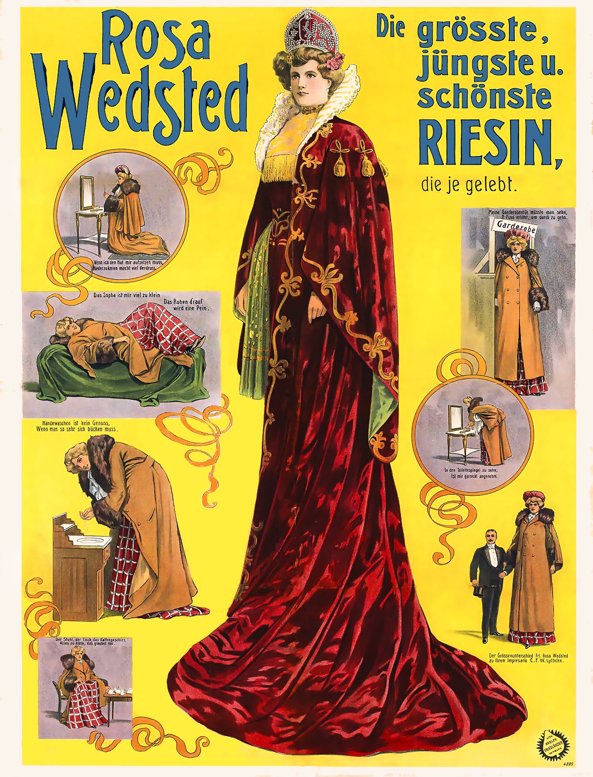 Rosa Wedsted Vintage Circus Poster c1900s - 24x36” 🎪