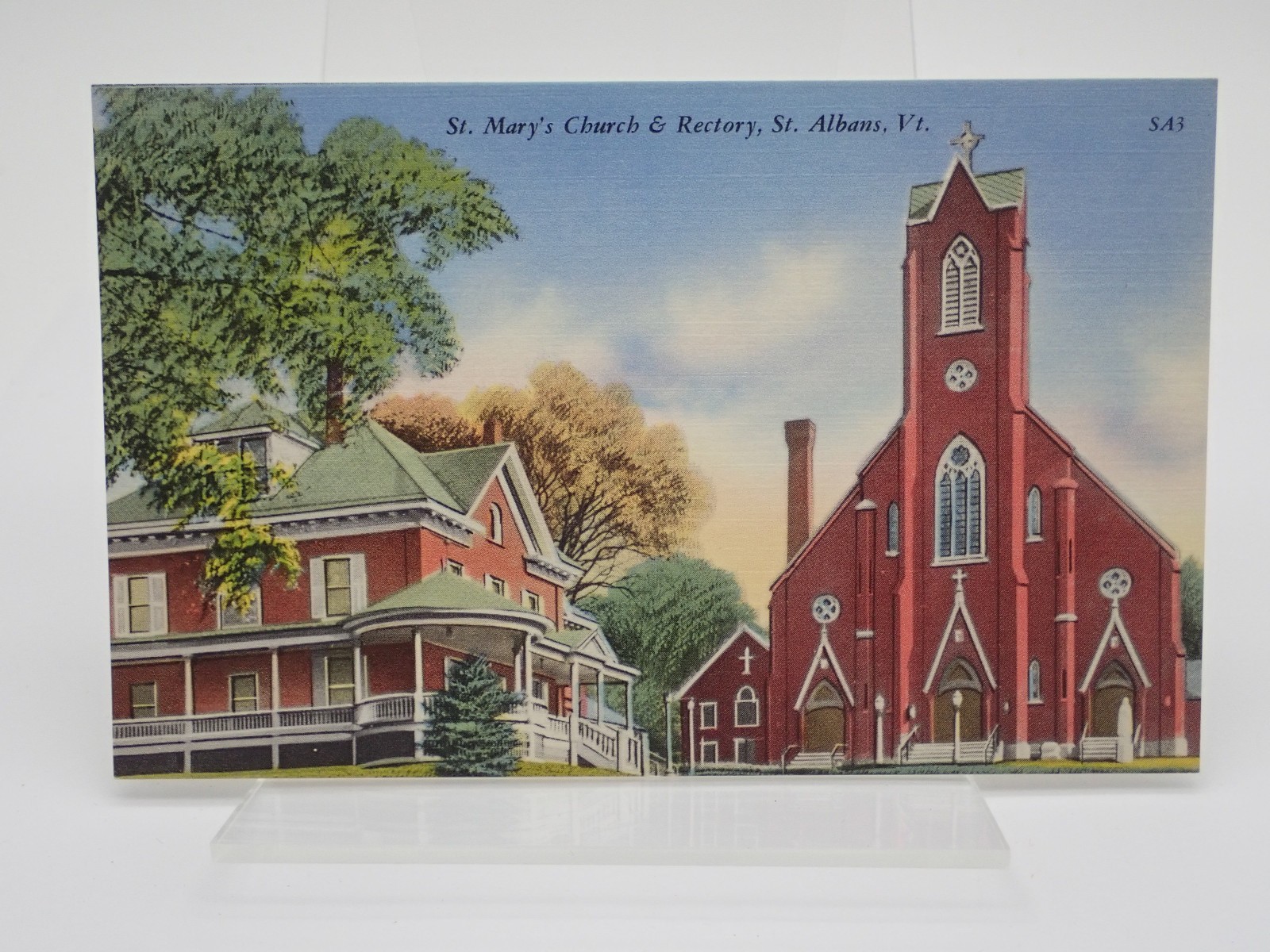 St Mary’s Church & Rectory St Albans Vermont Vintage Postcard St Mary’s Church & Rectory St Albans Vermont Vintage Postcard
