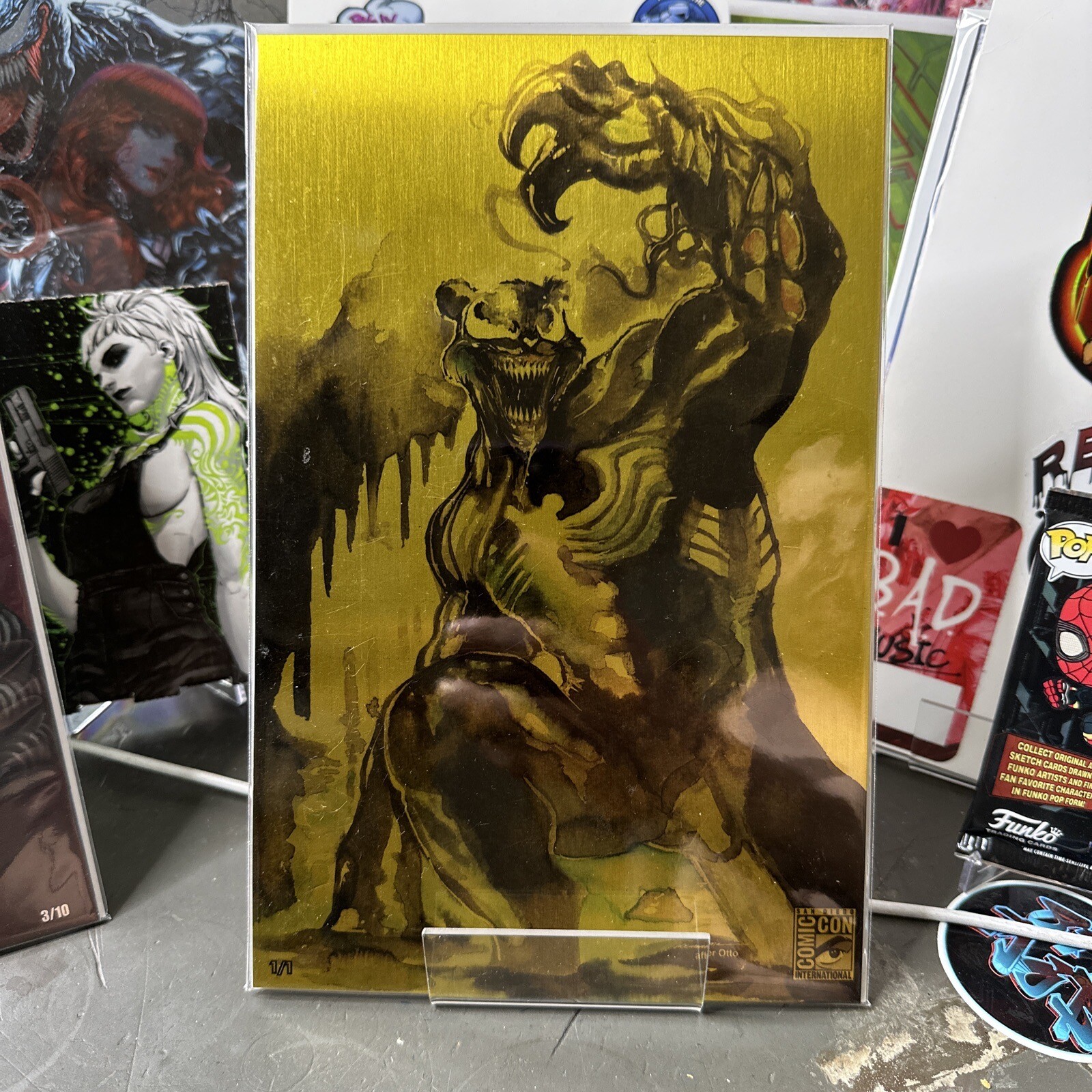 Killer Kare Bears SDCC Exclusive Gorkem Demir Venom Homage GOLD METAL 1 of 1