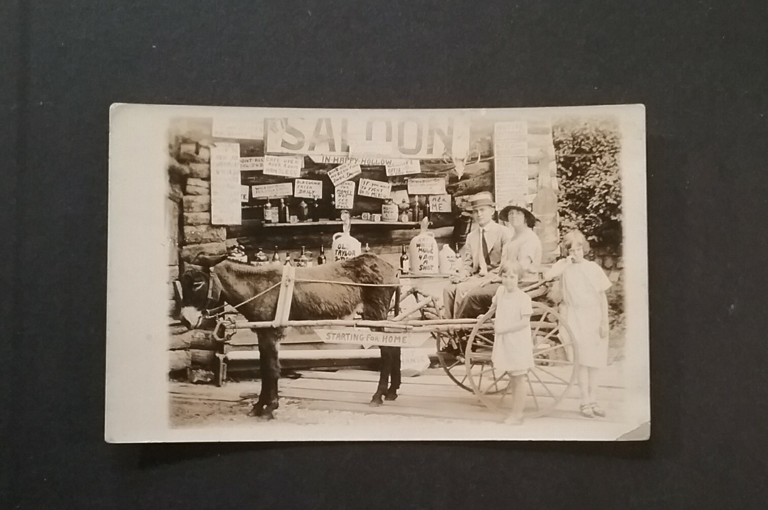 RPPC HOT SPRINGS AR McLeod\'s Amusement Park Happy Hollow Saloon Postcard 1904-18