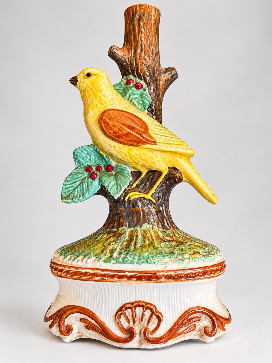 Vtg 60s Hand Painted Bird on Branch 10