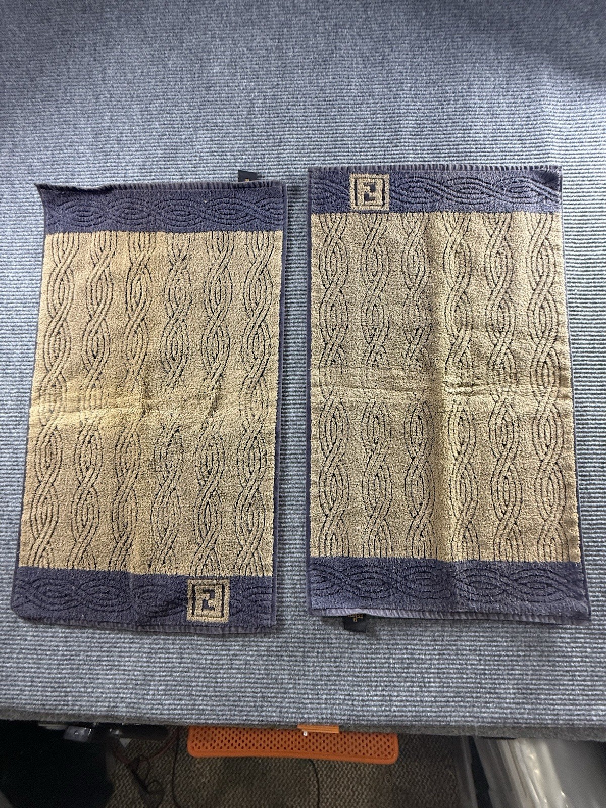 2 Vintage 100% Cotton FENDI 16.25” x 28” Hand Towels
