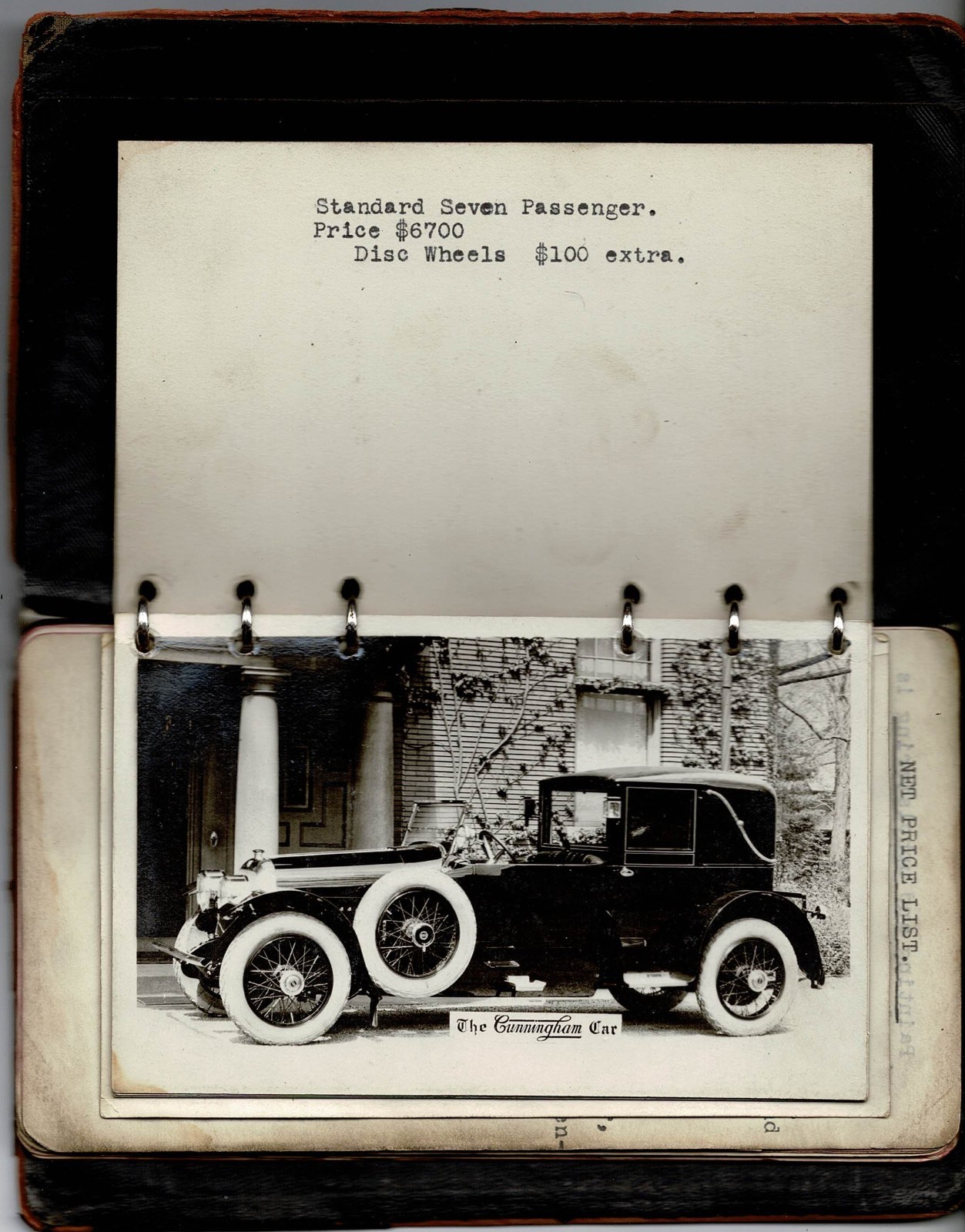 1920 Cunningham Car Company Salesman\'s Book Rochester, New York. One-of-a-Kind