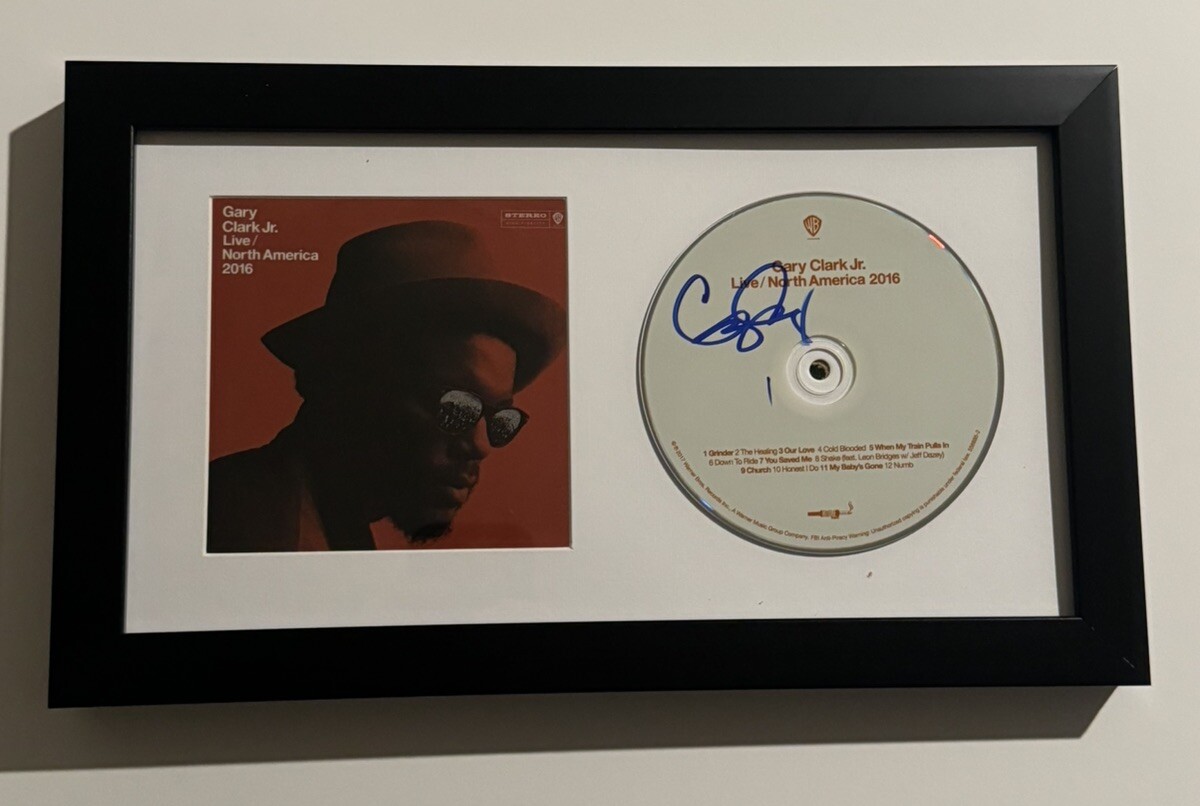 GARY CLARK JR HAND SIGNED CD FRAMED LEGENDARY GUITARIST VERY RARE COA GARY CLARK JR HAND SIGNED CD FRAMED LEGENDARY GUITARIST VERY RARE COA