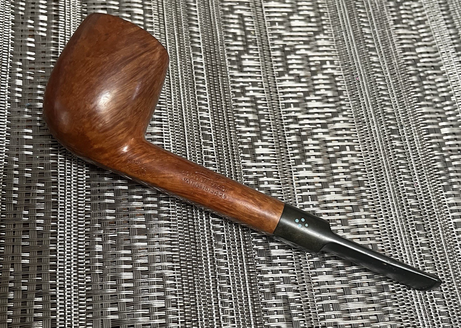 SASIENI EIGHT DOT ‘Stamford’ ESTATE PIPE W/FISHTAIL SCRIPT Patent Era Stinger