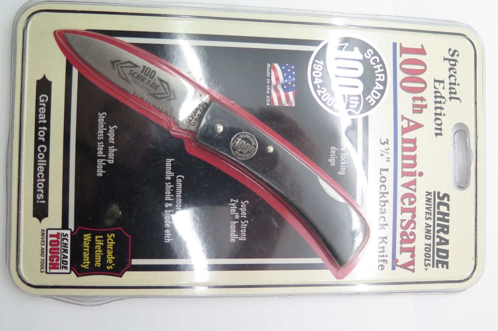 2004 Schrade USA SP3 100th Anniversary Lightweight Folding Lockback Pocket Knife
