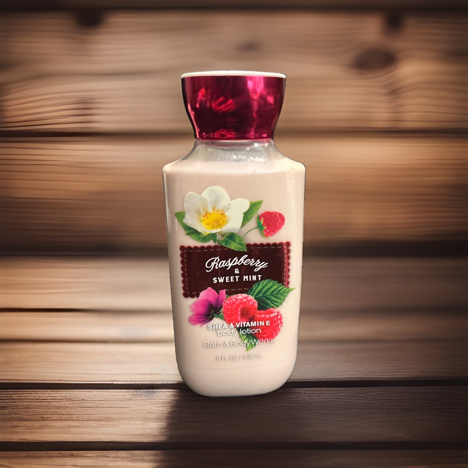 Bath & Body Works Raspberry & Sweet Mint Shea & Vitamin e Lotion 8oz Rare